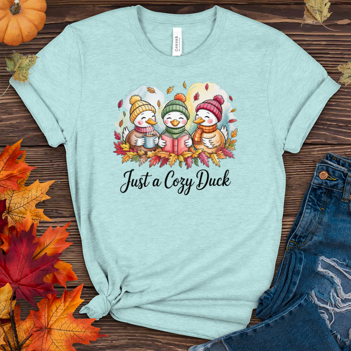 Just a Cozy Duck Heathered Tee