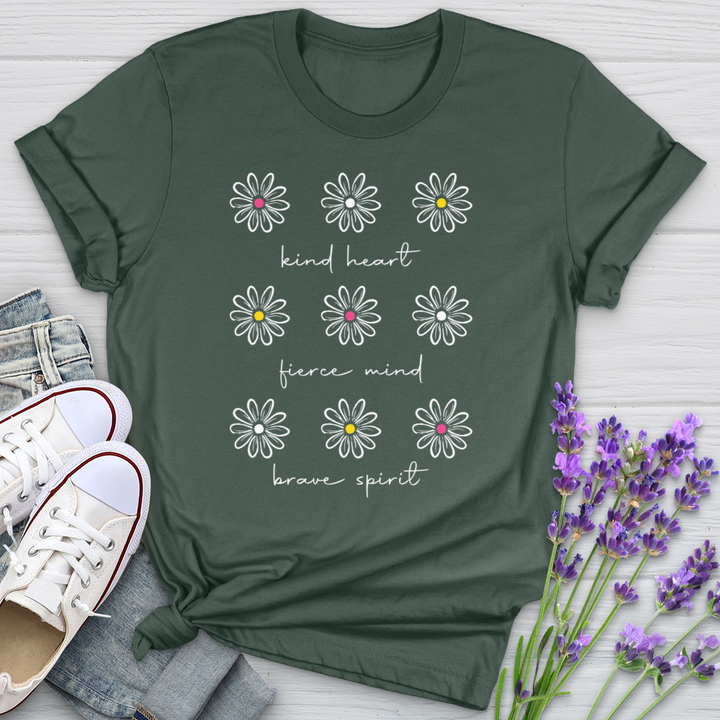 Kind Heart White Daisies Softstyle Tee