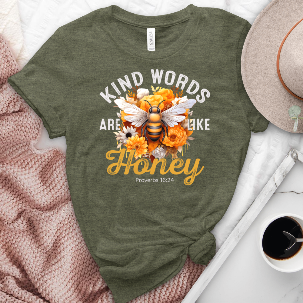 Kind Words Are Like Honey Heathered Tee