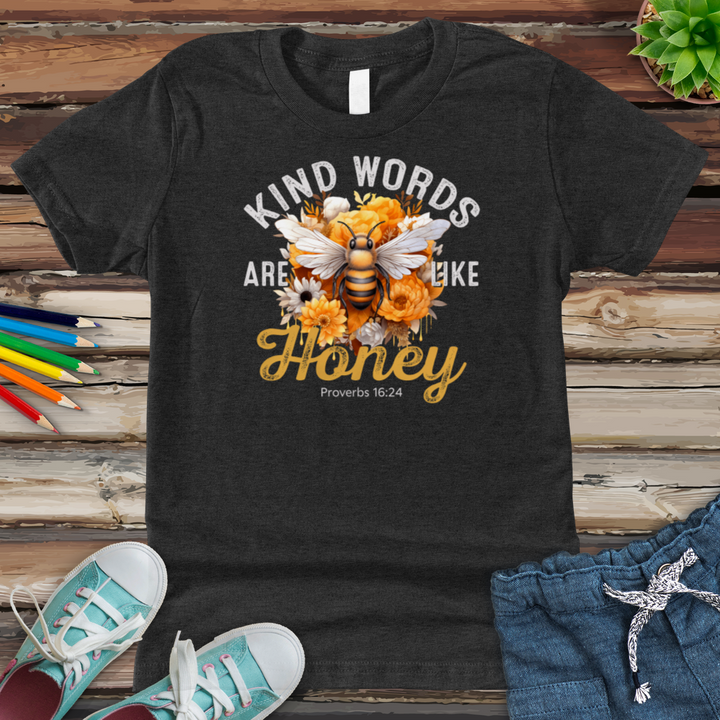 Kind Words Are Like Honey Youth Heathered Tee