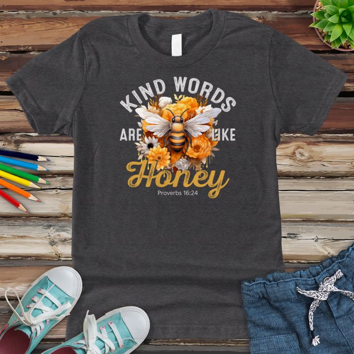 Kind Words Are Like Honey Youth Heathered Tee