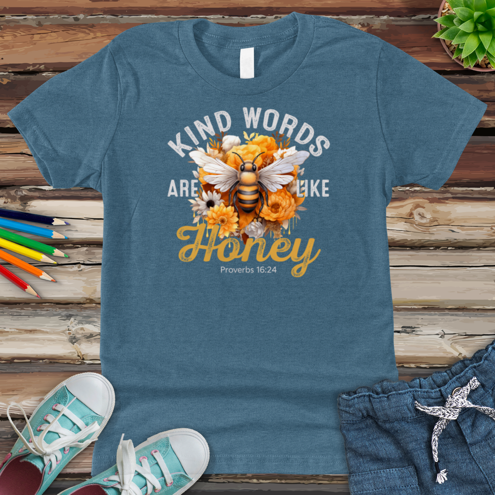 Kind Words Are Like Honey Youth Heathered Tee