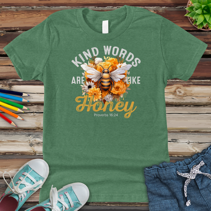 Kind Words Are Like Honey Youth Heathered Tee