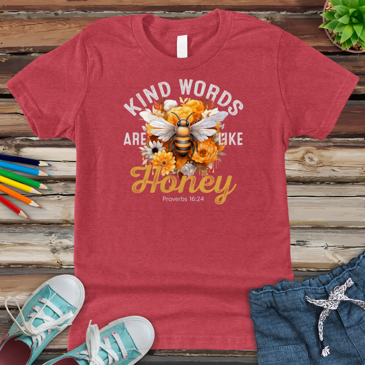 Kind Words Are Like Honey Youth Heathered Tee