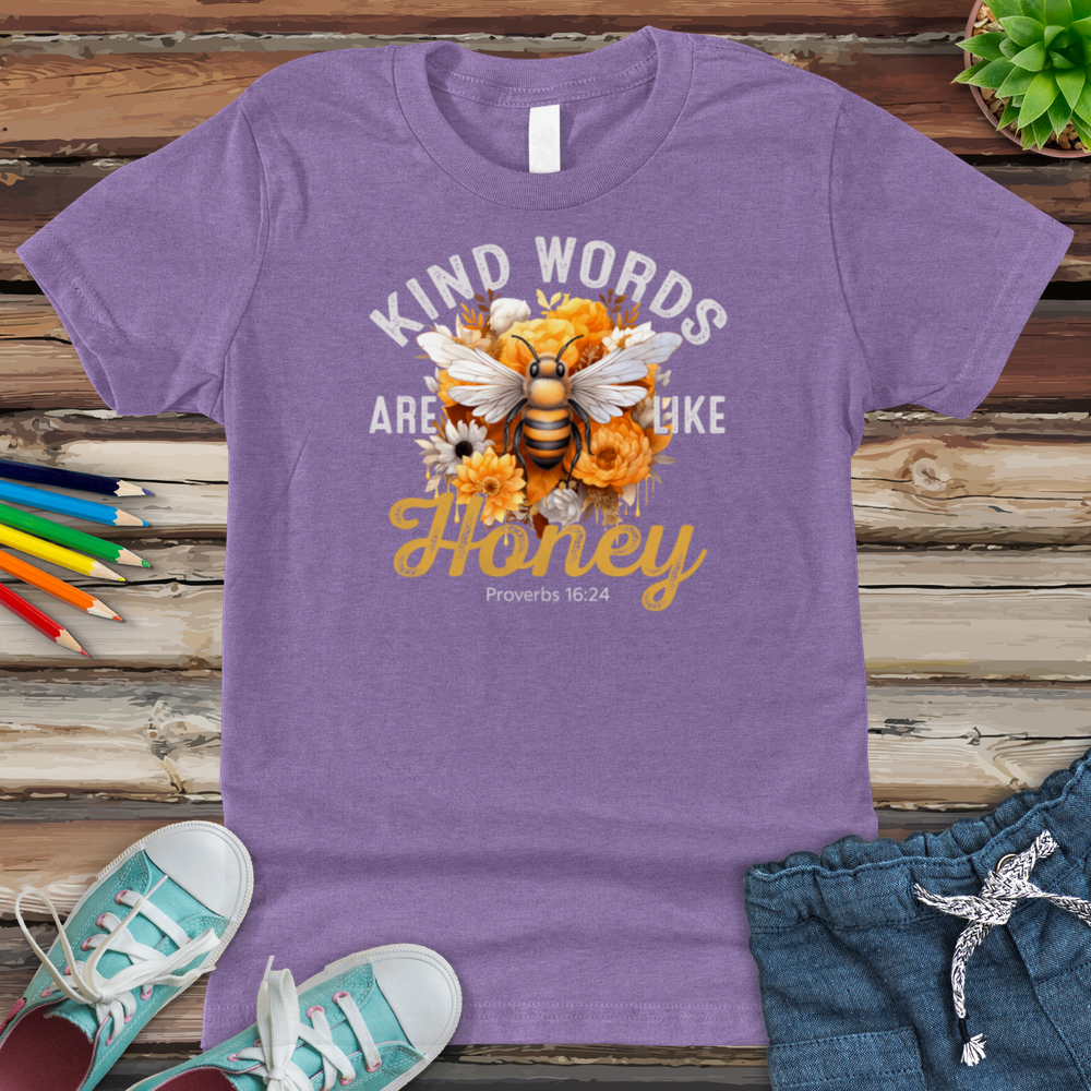 Kind Words Are Like Honey Youth Heathered Tee