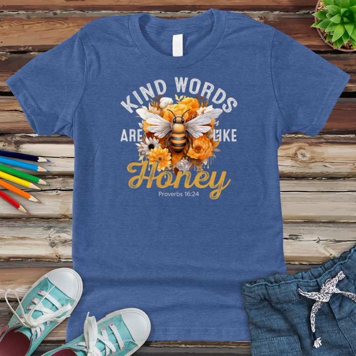 Kind Words Are Like Honey Youth Heathered Tee