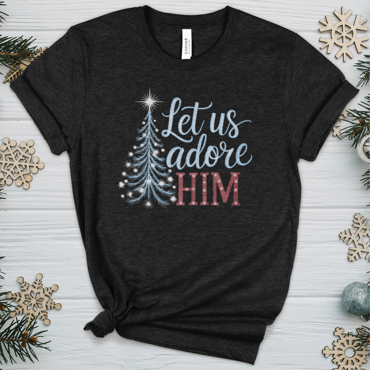 Let Us Adore Him Frozen Heathered Tee