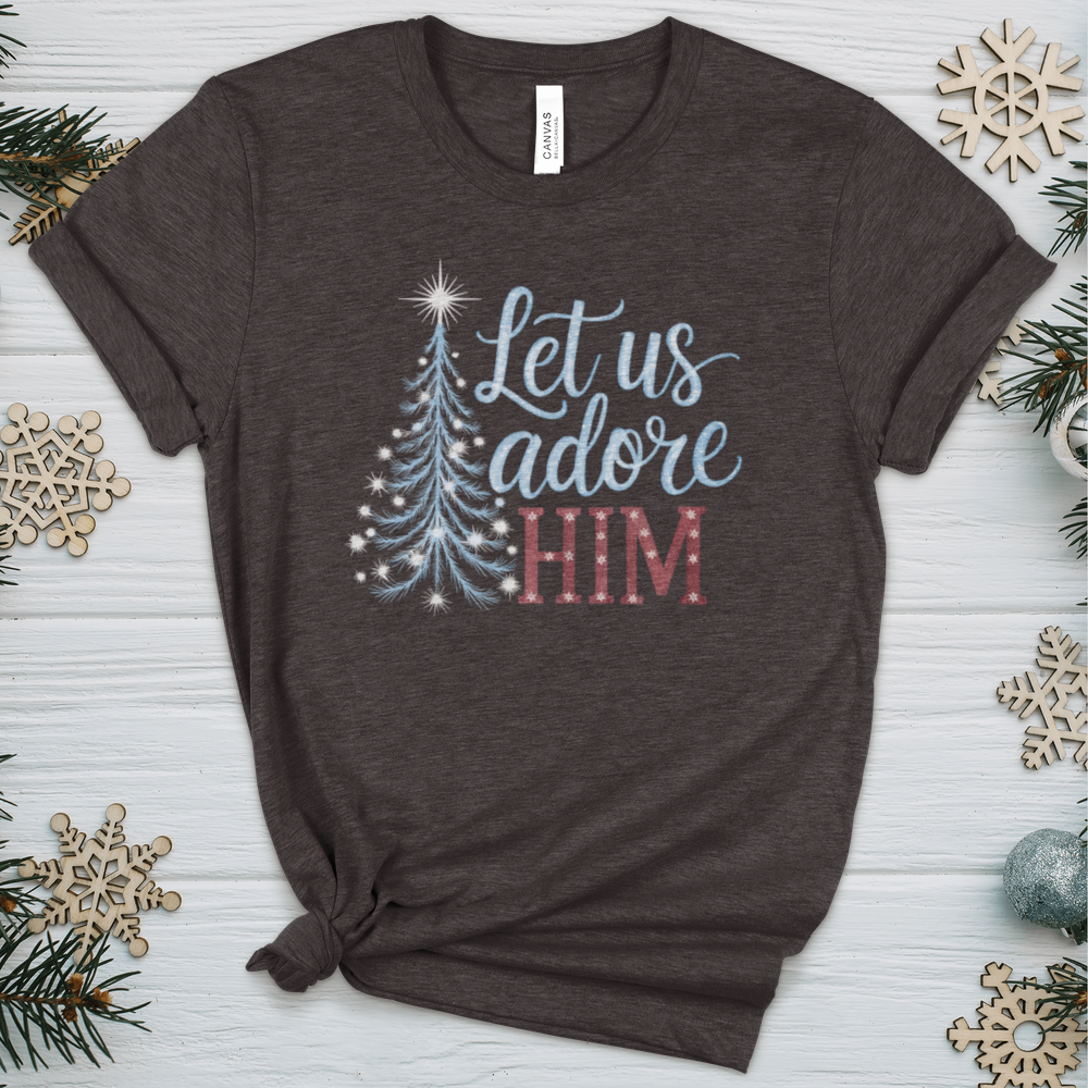 Let Us Adore Him Frozen Heathered Tee