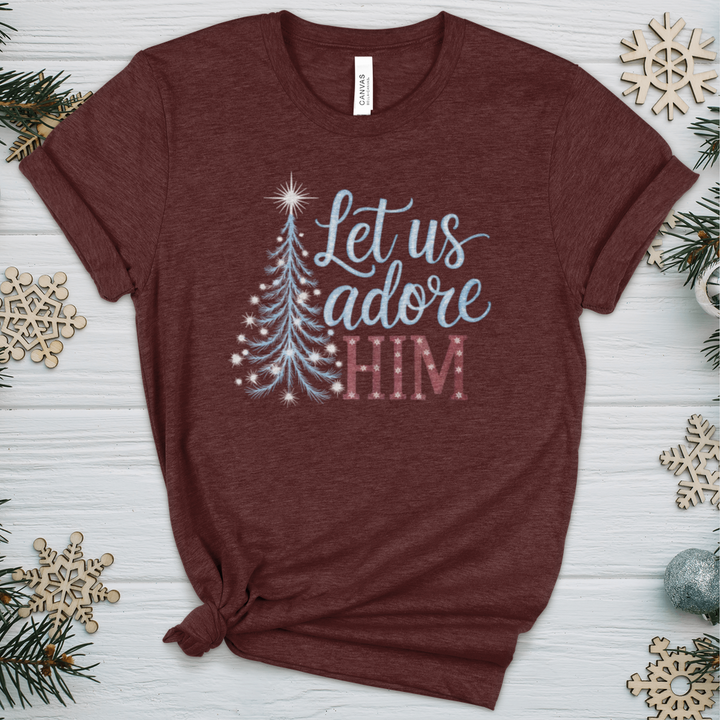 Let Us Adore Him Frozen Heathered Tee