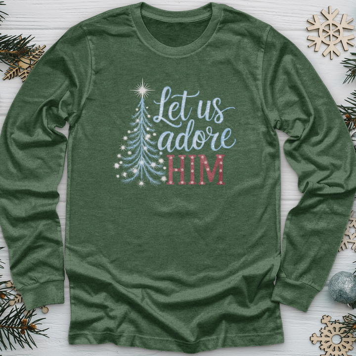 Let Us Adore Him Frozen Long Sleeve Tee