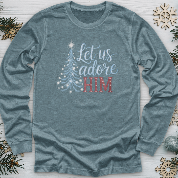 Let Us Adore Him Frozen Long Sleeve Tee