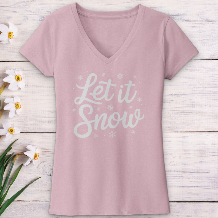 Let It Snow V-Neck Tee