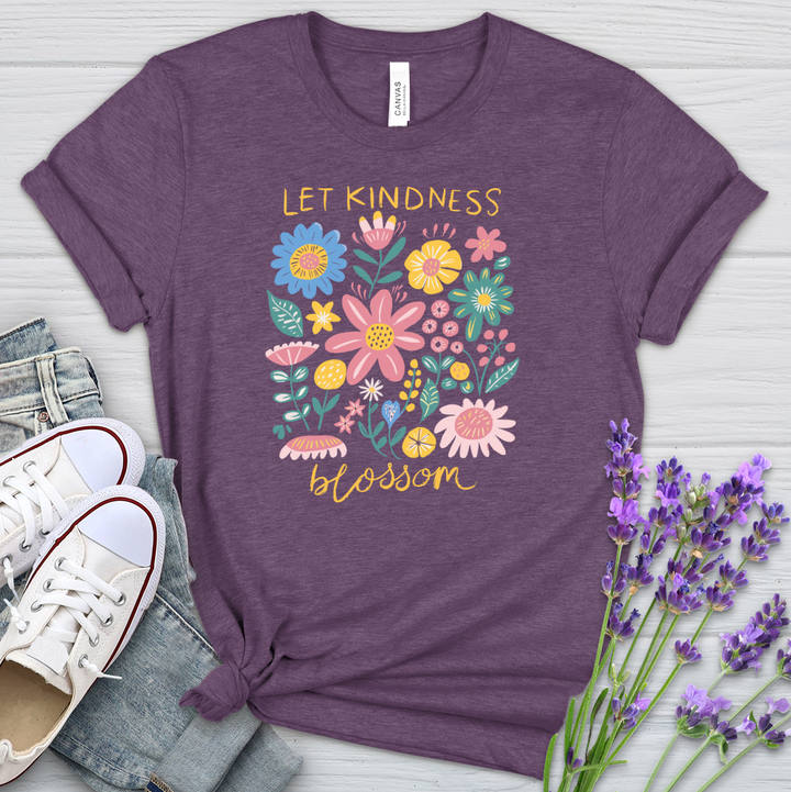 Let Kindness Blossom Heathered Tee