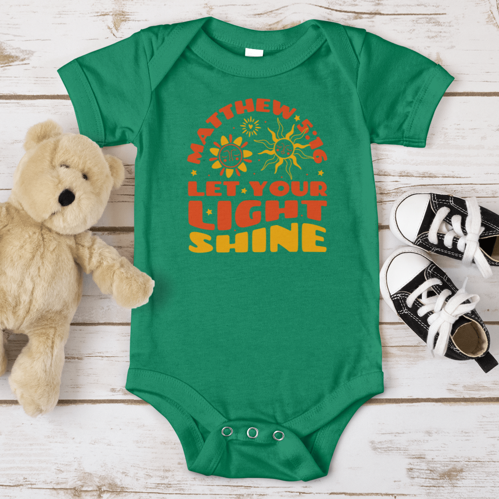 Let Your Light Shine Baby Onesie