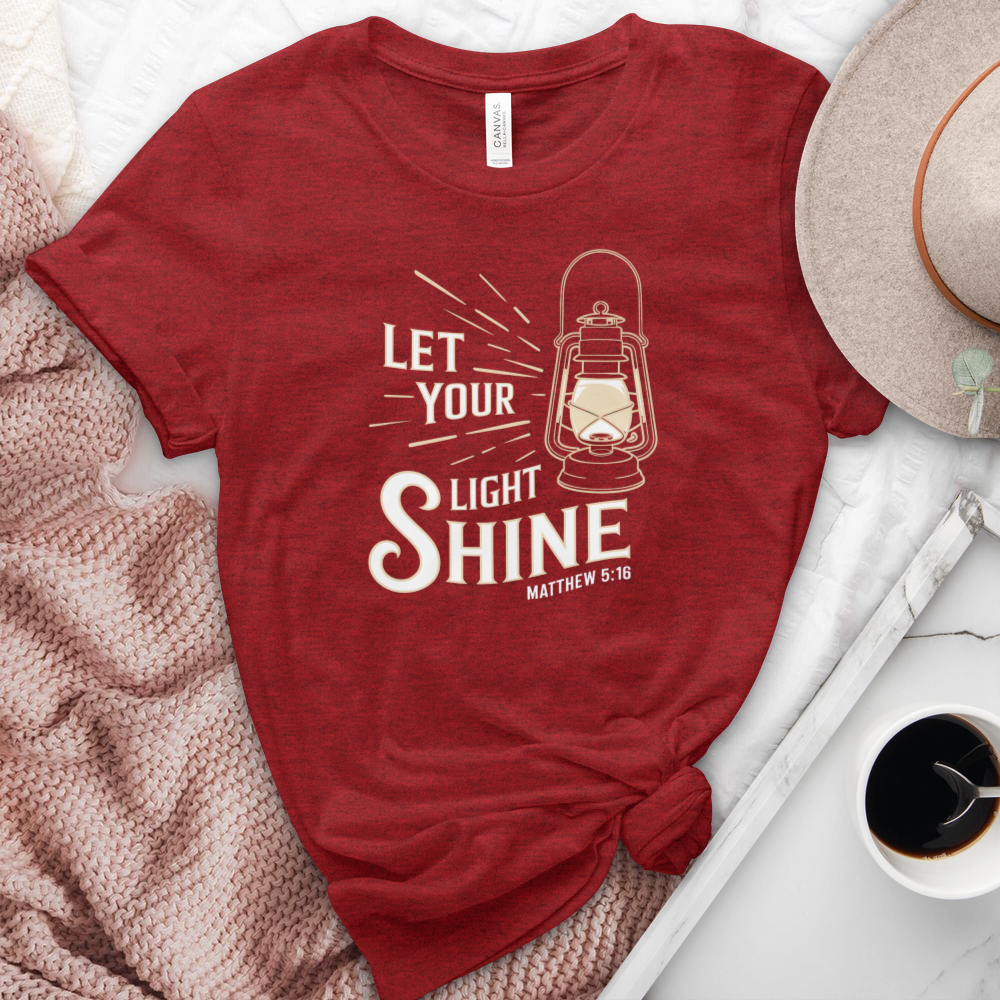 Let Your Light Shine Heathered Tee