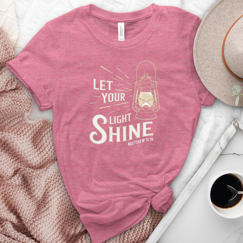 Let Your Light Shine Heathered Tee