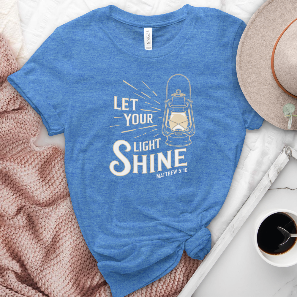 Let Your Light Shine Heathered Tee