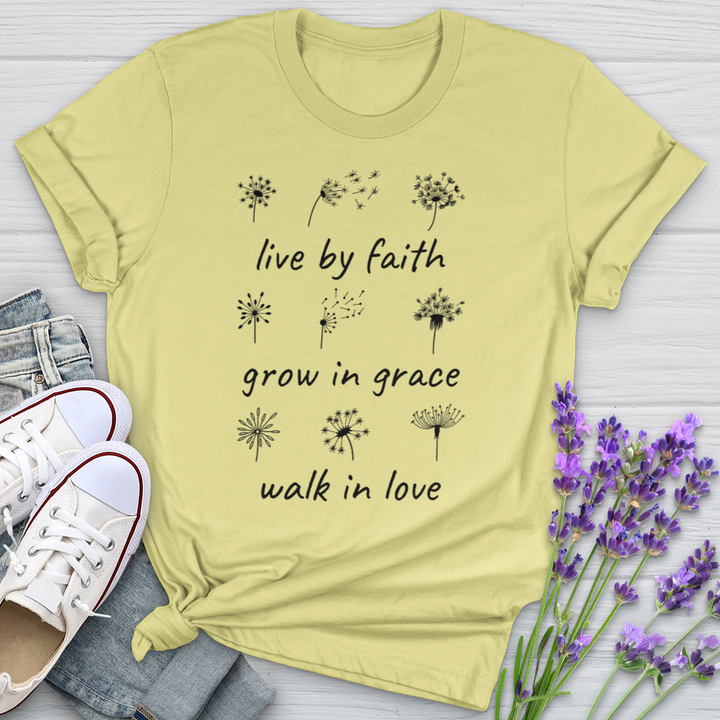 Live By Faith Dandelion Softstyle Tee