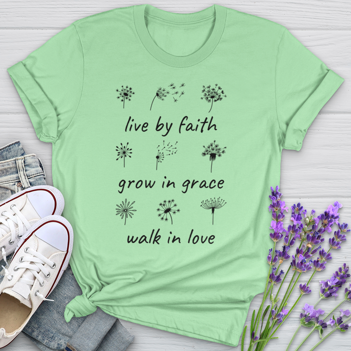 Live By Faith Dandelion Softstyle Tee