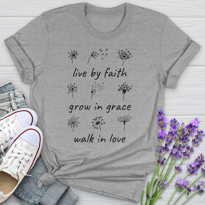 Live By Faith Dandelion Softstyle Tee