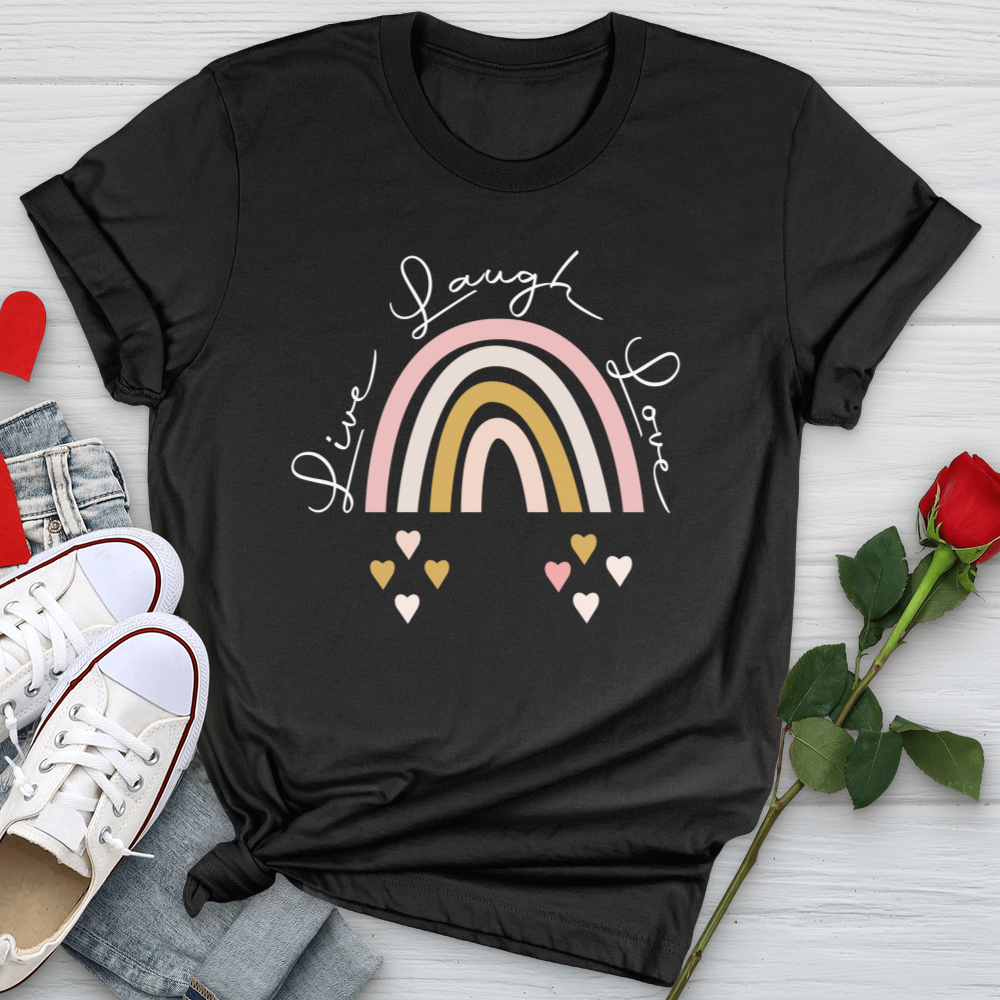 Live Laugh Love Rainbow Softstyle Tee