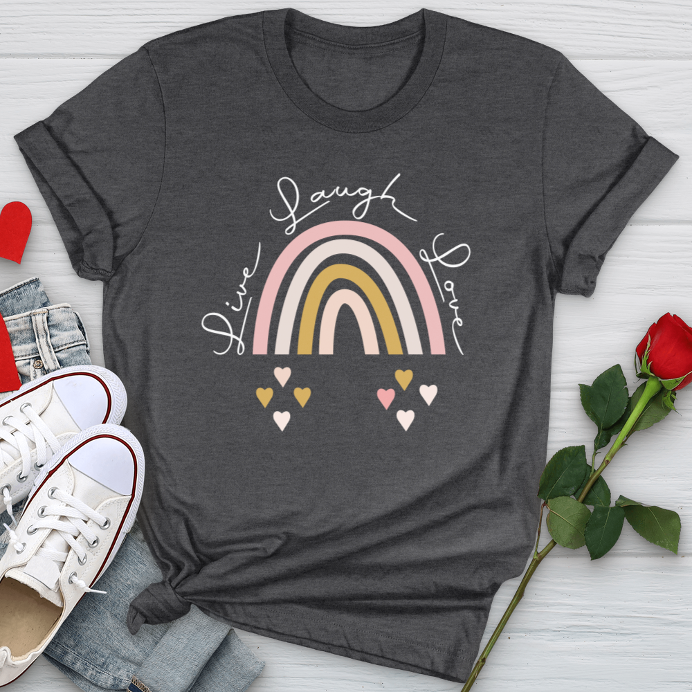 Live Laugh Love Rainbow Softstyle Tee