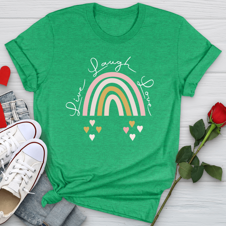 Live Laugh Love Rainbow Softstyle Tee