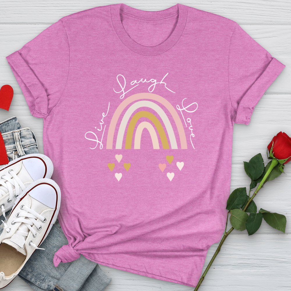 Live Laugh Love Rainbow Softstyle Tee