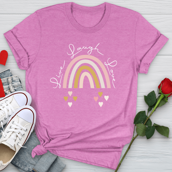 Live Laugh Love Rainbow Softstyle Tee