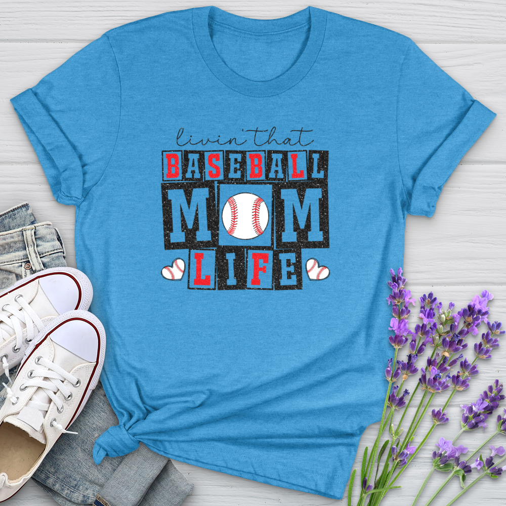 Livin That Baseball Mom Life Softstyle Tee