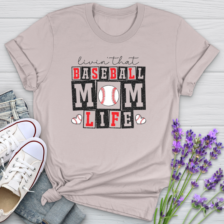 Livin That Baseball Mom Life Softstyle Tee