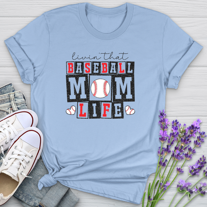 Livin That Baseball Mom Life Softstyle Tee