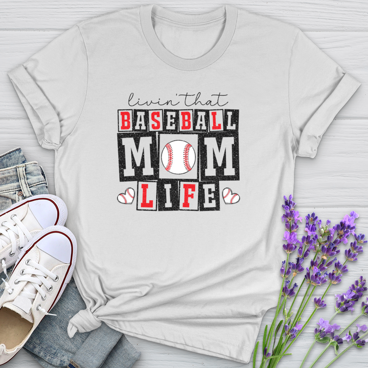 Livin That Baseball Mom Life Softstyle Tee