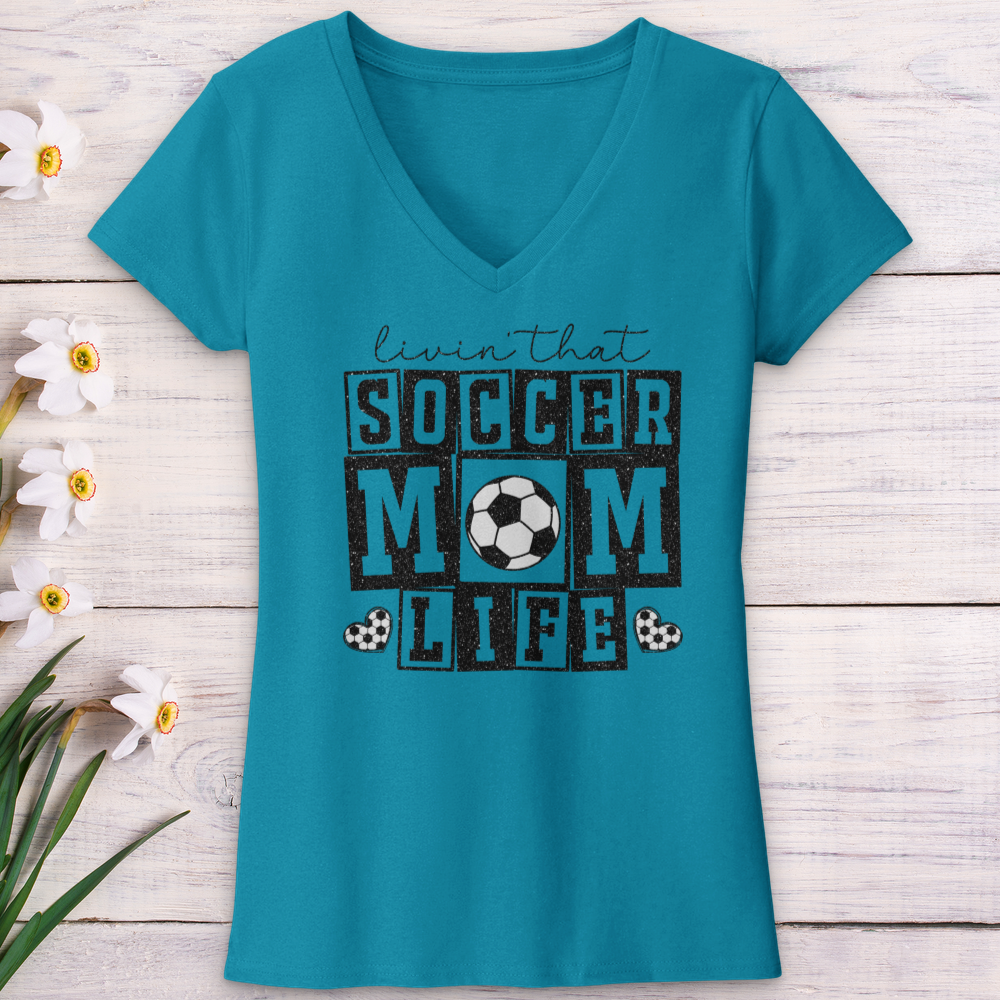 Livin That Soccer Mom Life V-Neck Tee