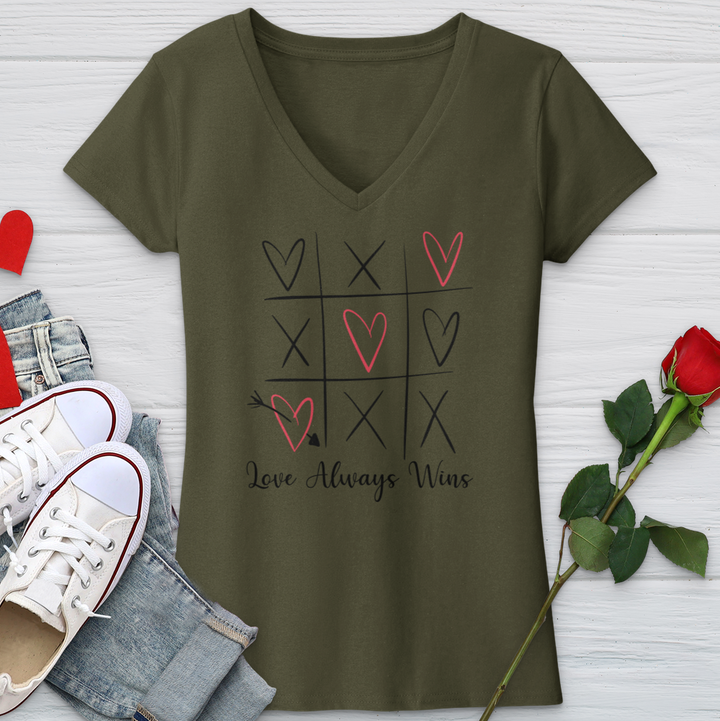 Love Always Wins Sketch V-Neck Tee