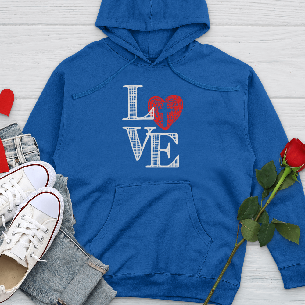 Love Cross Silhouette Midweight Hooded Sweatshirt