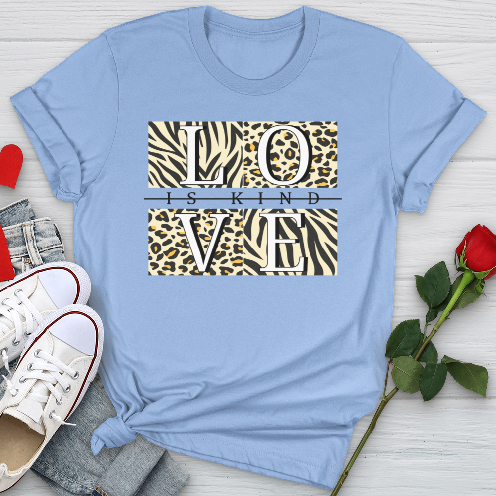 Love Is Kind Leopard Squares Softstyle Tee