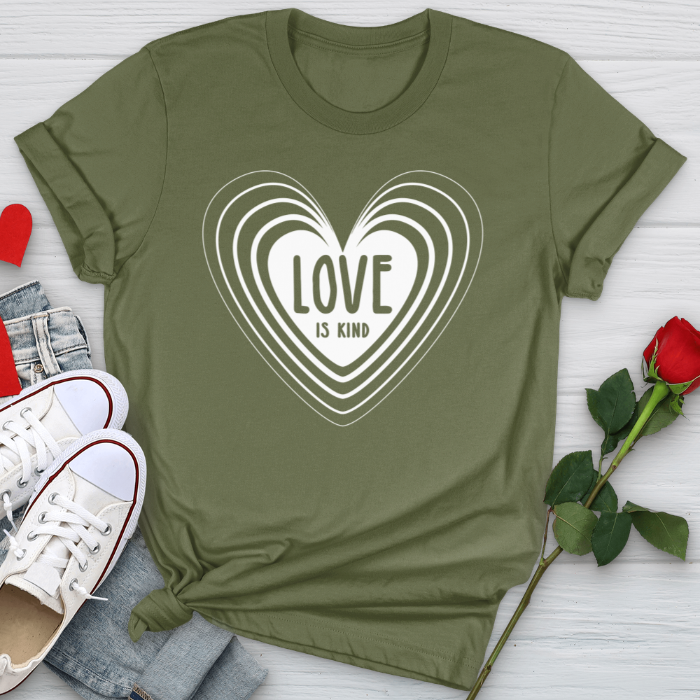 Love Is Kind White Heart Softstyle Tee