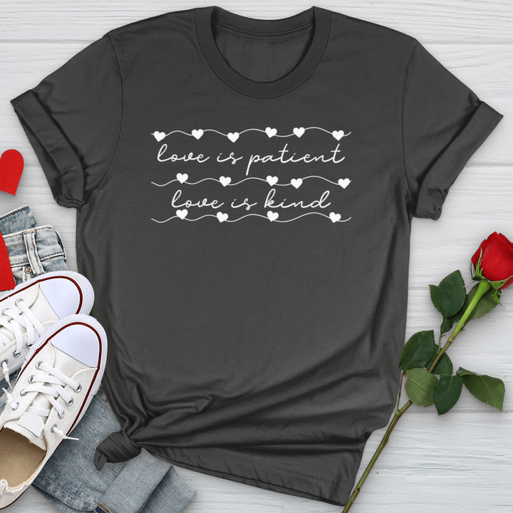 Love Is Patient Heart Strings Softstyle Tee