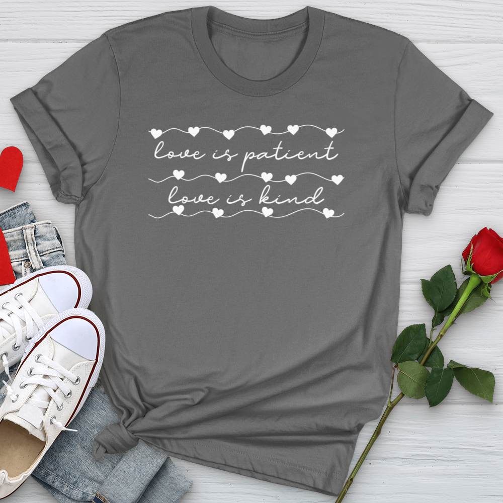 Love Is Patient Heart Strings Softstyle Tee