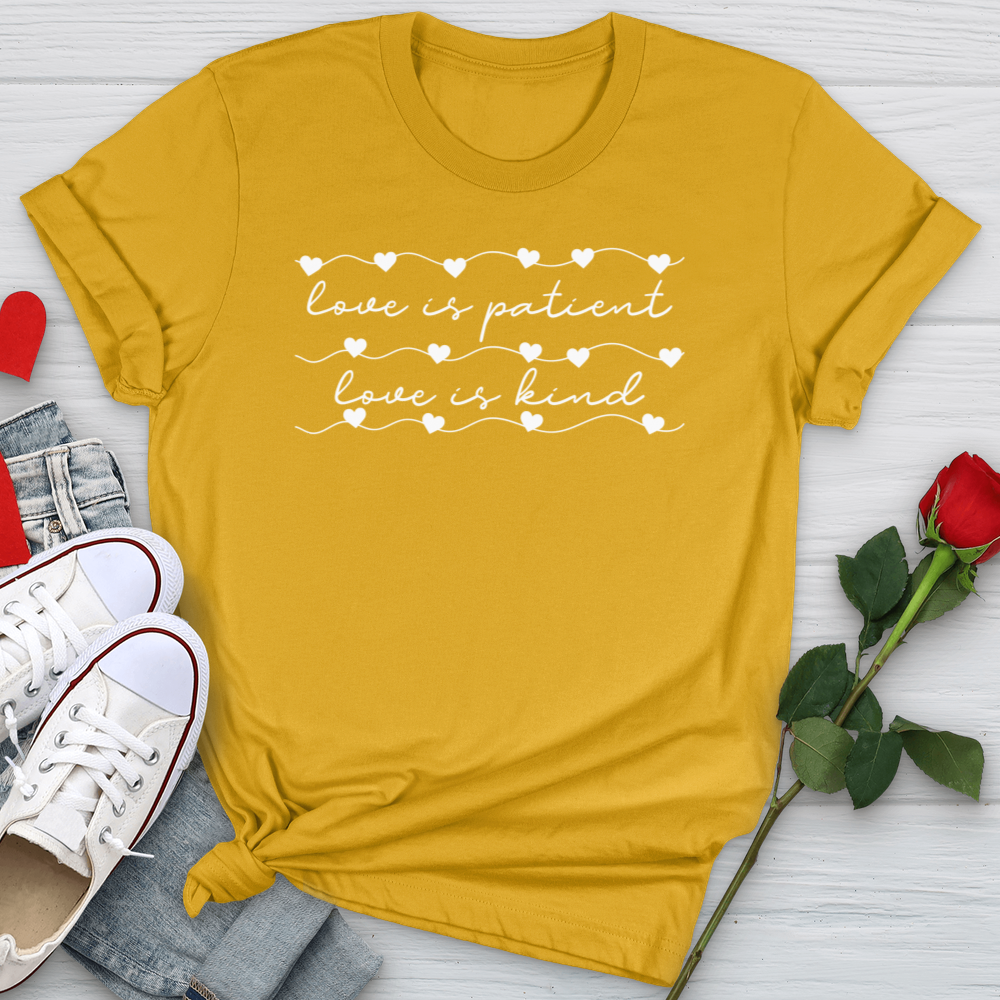 Love Is Patient Heart Strings Softstyle Tee