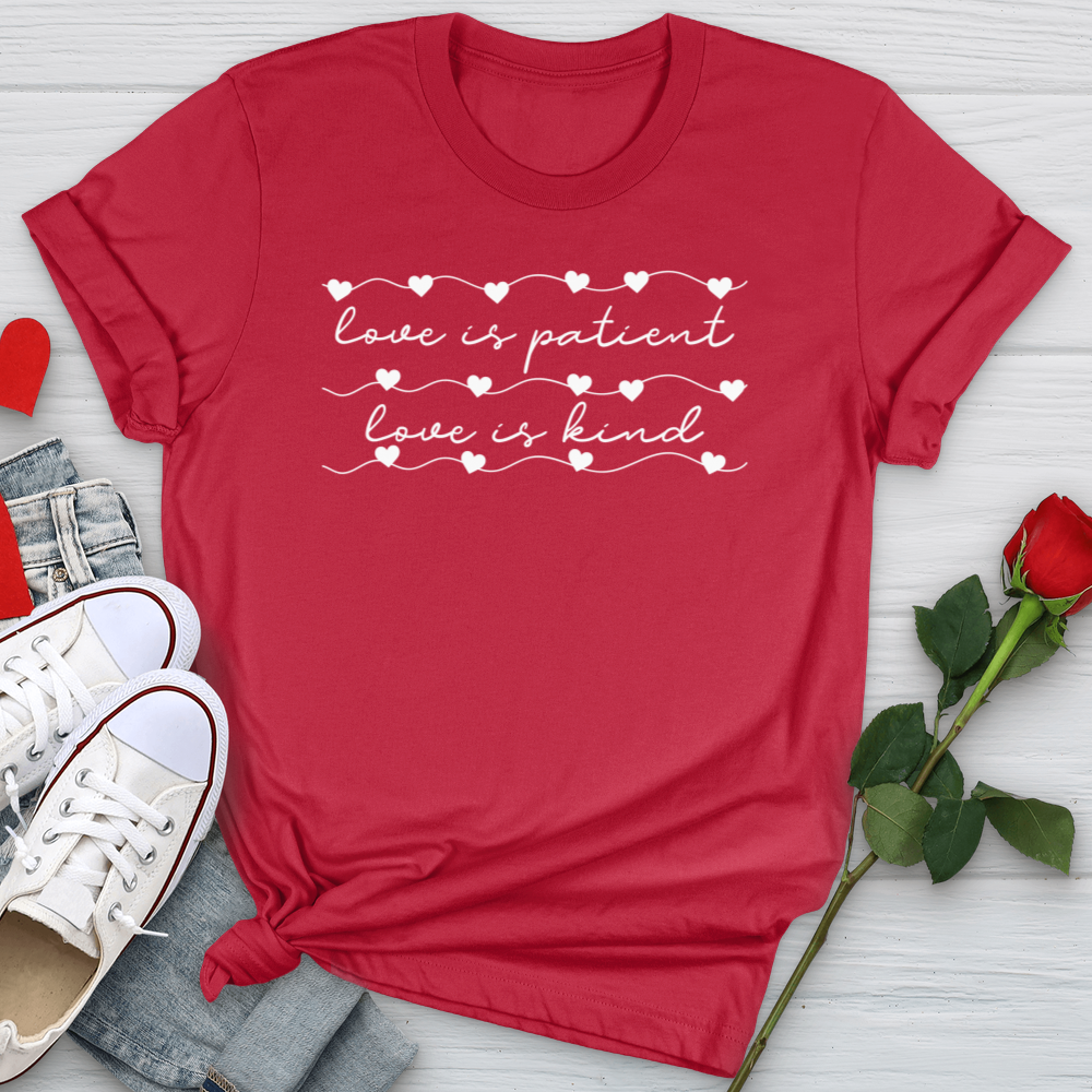 Love Is Patient Heart Strings Softstyle Tee