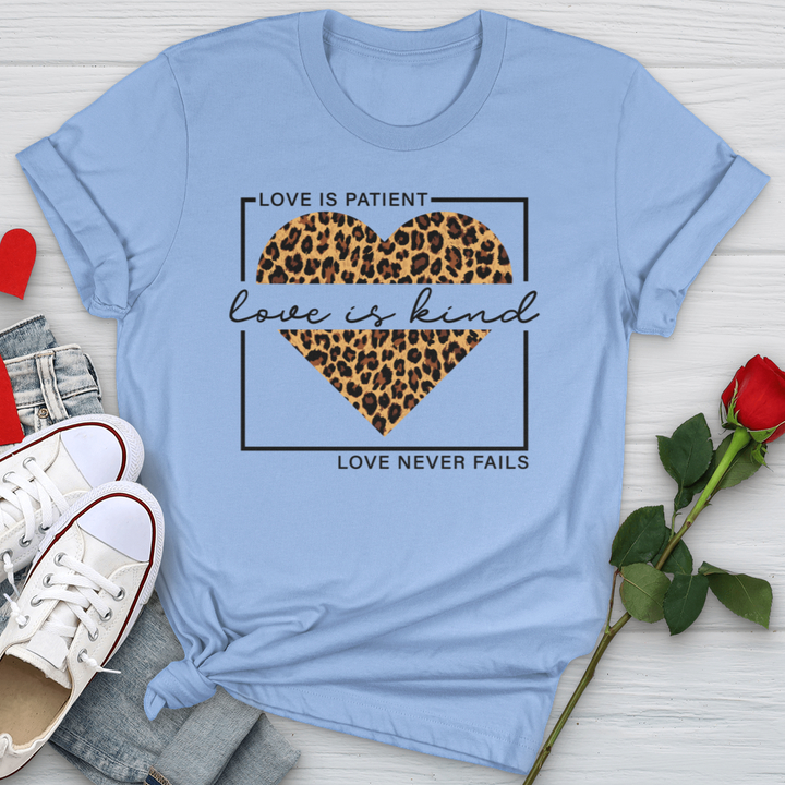 Love Leopard Heart Softstyle Tee