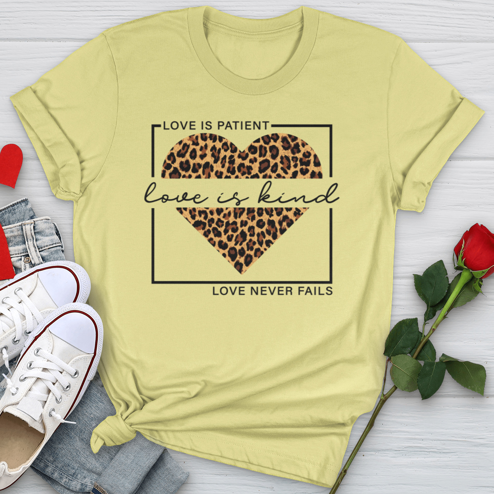 Love Leopard Heart Softstyle Tee