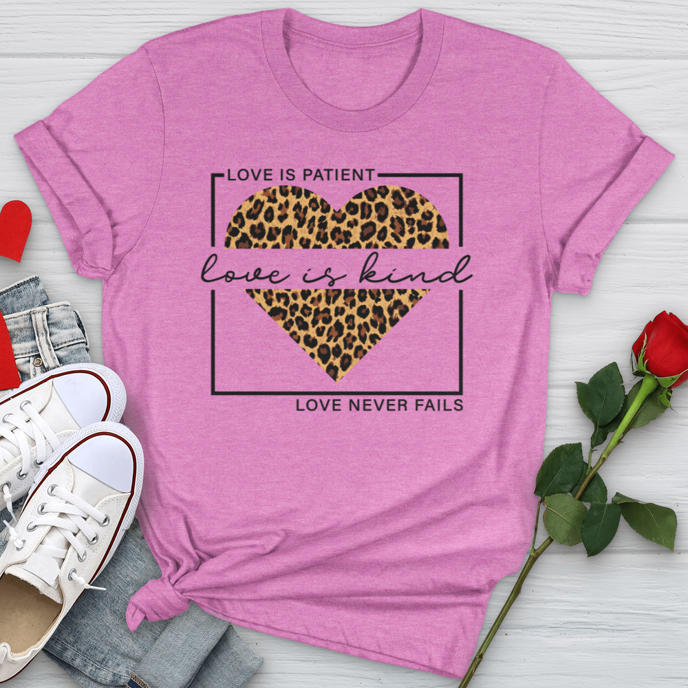 Love Leopard Heart Softstyle Tee