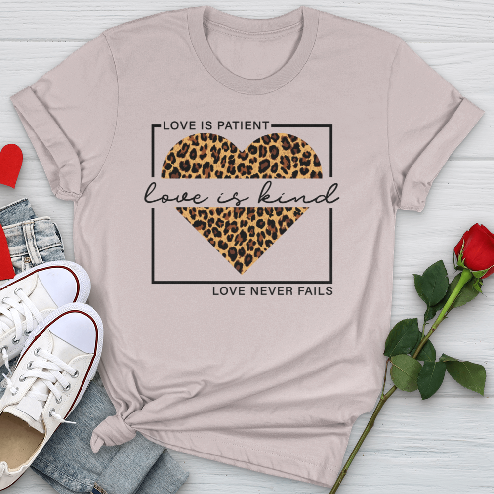 Love Leopard Heart Softstyle Tee