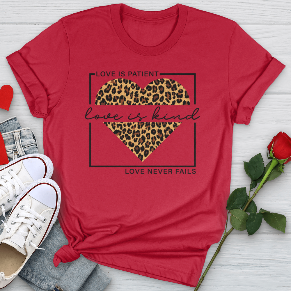 Love Leopard Heart Softstyle Tee