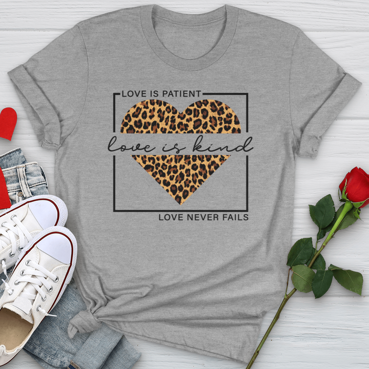 Love Leopard Heart Softstyle Tee