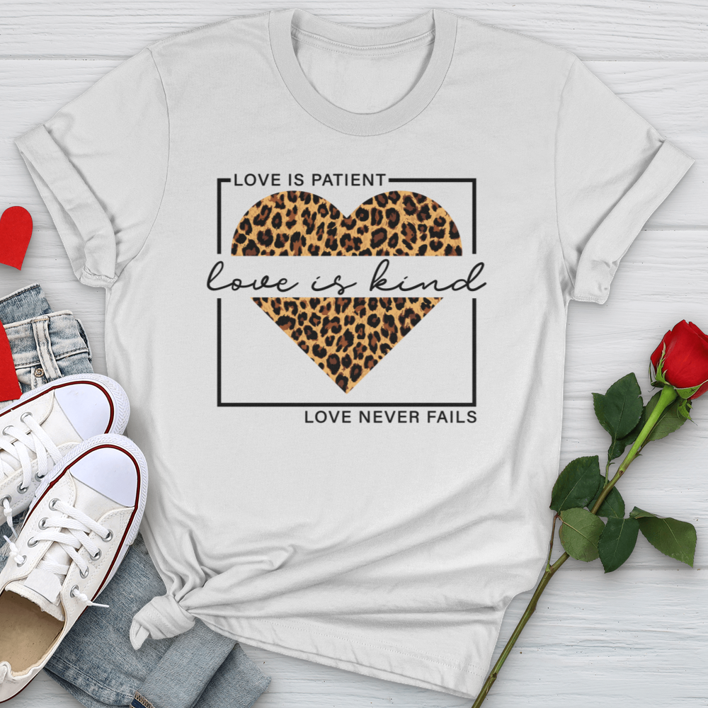 Love Leopard Heart Softstyle Tee