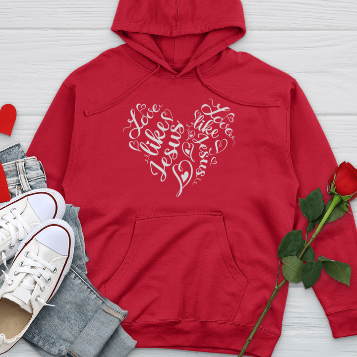 Love Like Jesus Midweight Hooded Sweatshirt